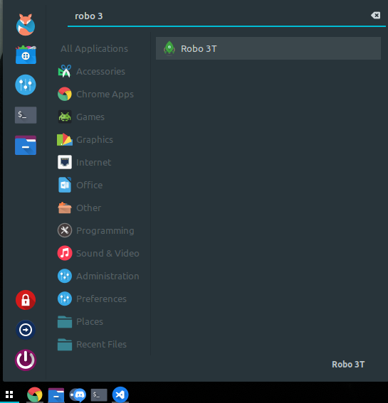 Atalho customizado no Linux para iniciar o Robo 3T