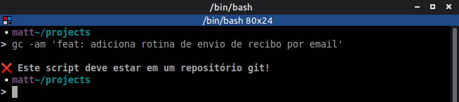 Validação se é um repositório GIT