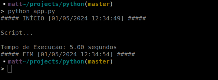 Medir o tempo de execução de scripts em Python